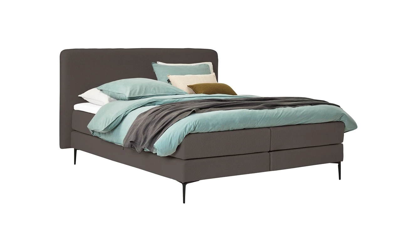 Boxspring Quartz Vlak Met Gestoffeerd Matras - Afbeelding 6