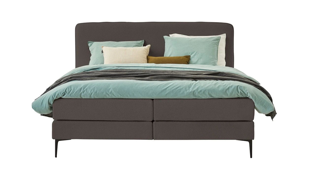 Boxspring Quartz Vlak Met Gestoffeerd Matras - Afbeelding 7