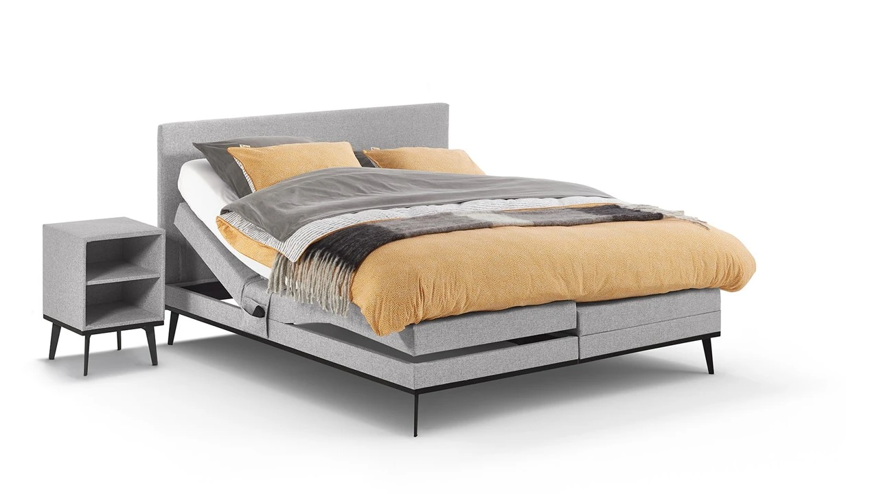 Boxspring Viggo Verstelbaar Met Silver Pocket Deluxe Foam Matras - Afbeelding 2