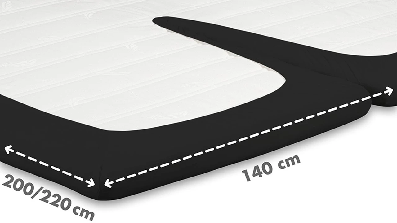 Hoeslaken Beter Bed Select Jersey Splittopper - Afbeelding 2